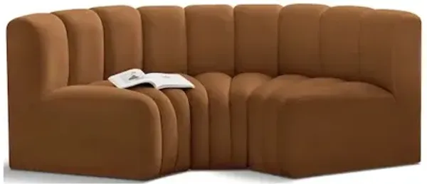 Meridian Furniture Arc Saddle Velvet Modular Sofa