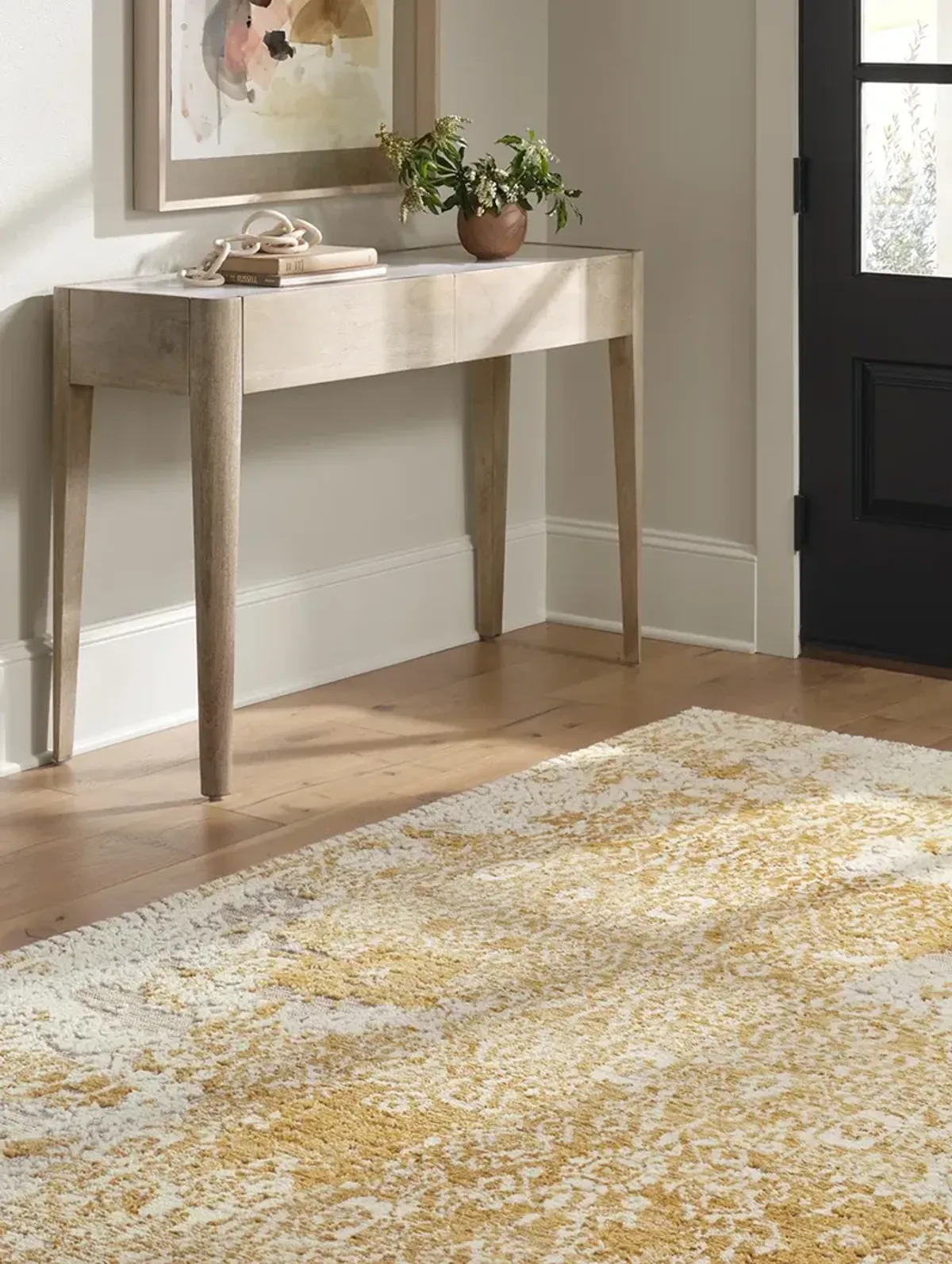 Lindsay Gold/Antique White 9'3" x 13' Rug