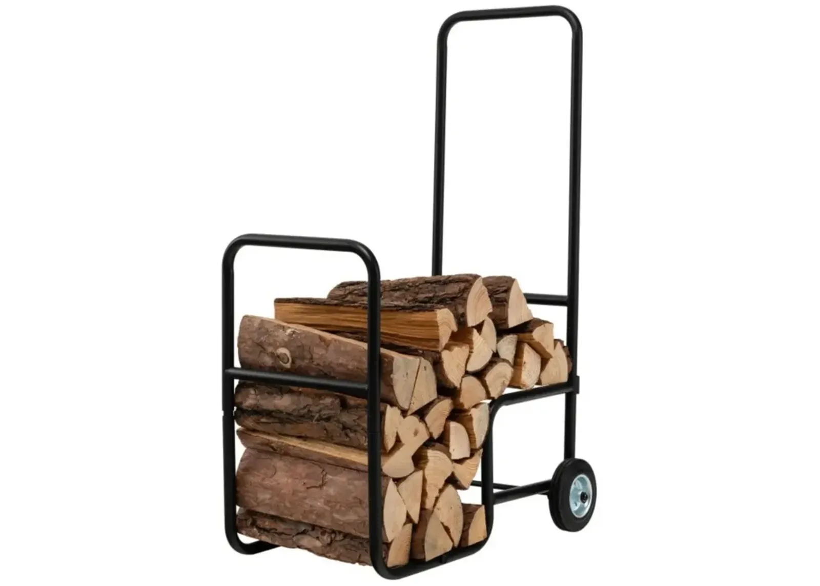 Hivvago Black Large Firewood Log Cart Carrier