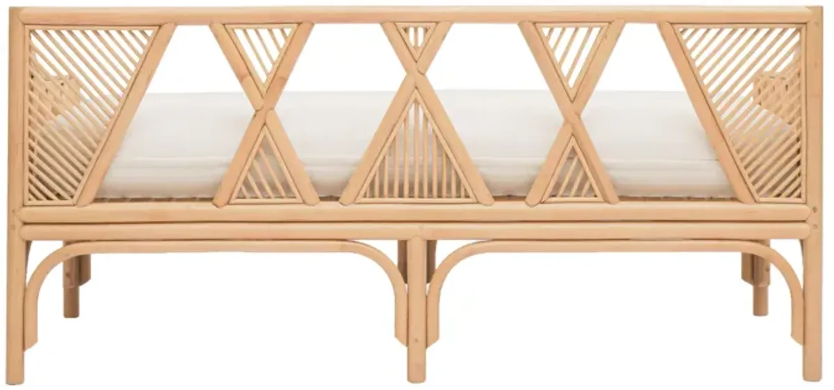 Jayla Natural Rattan Bench