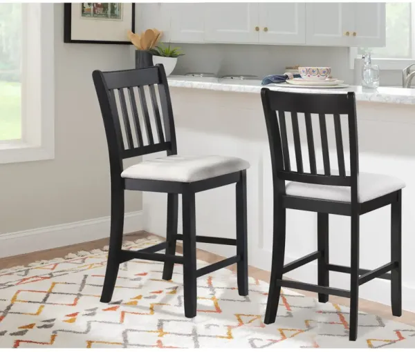 Streamdale Rustic Counter Height Dining Chairs with Foot Support