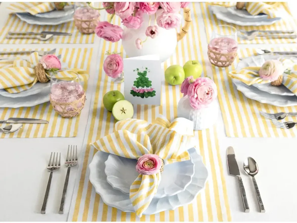 Solino Home 100% Pure Linen Table Runner - Amalfi Stripe