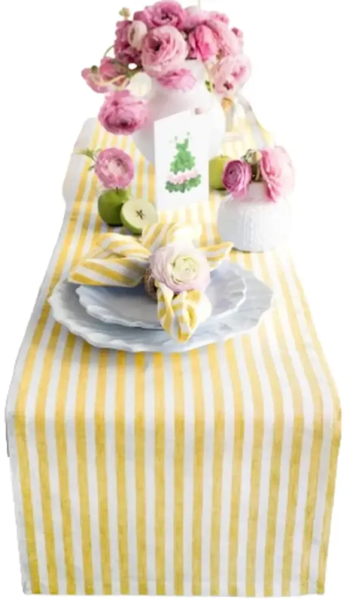 Solino Home 100% Pure Linen Table Runner - Amalfi Stripe