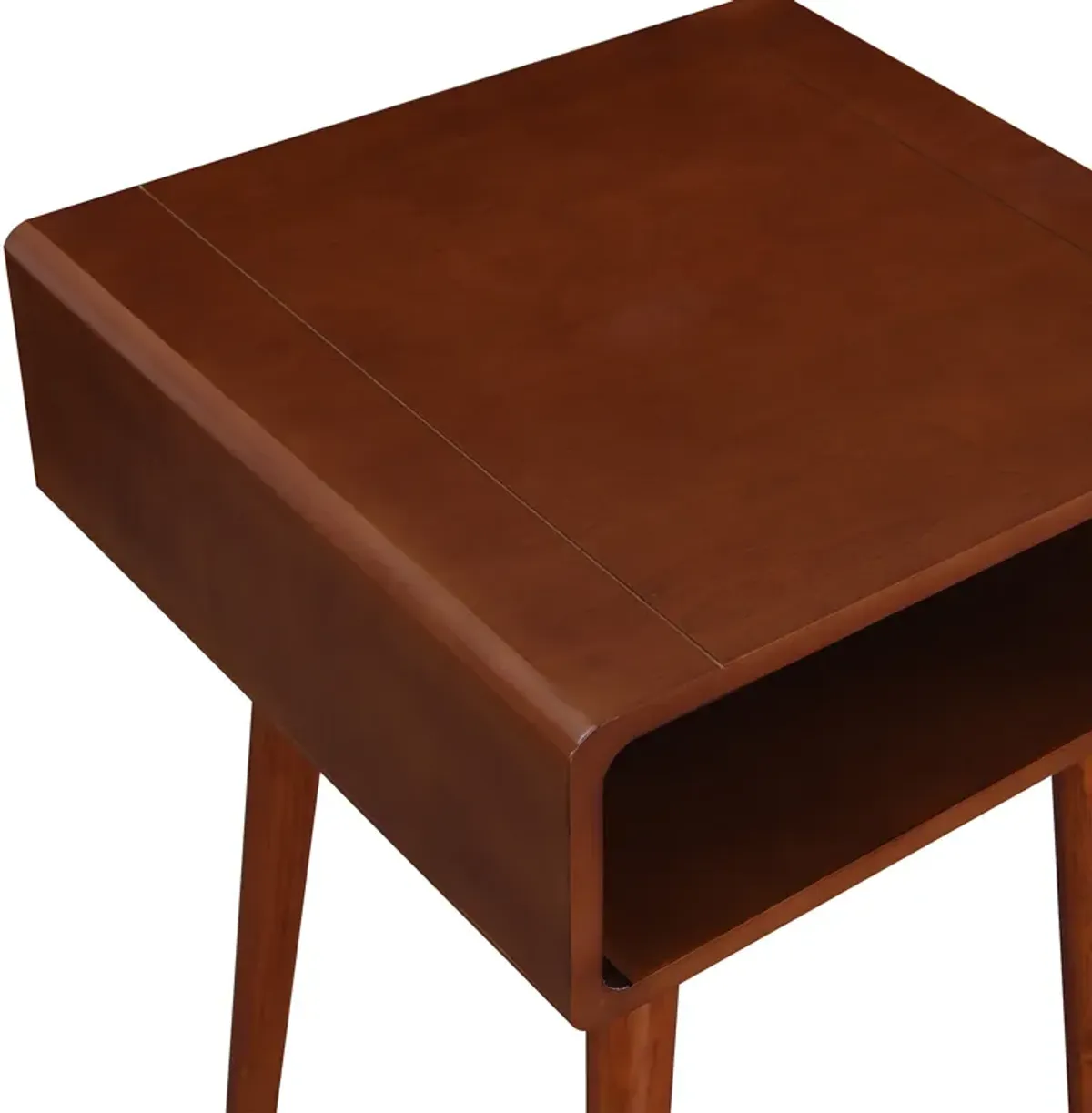 Convenience Concepts Napa End Table with Shelf, Mahogany