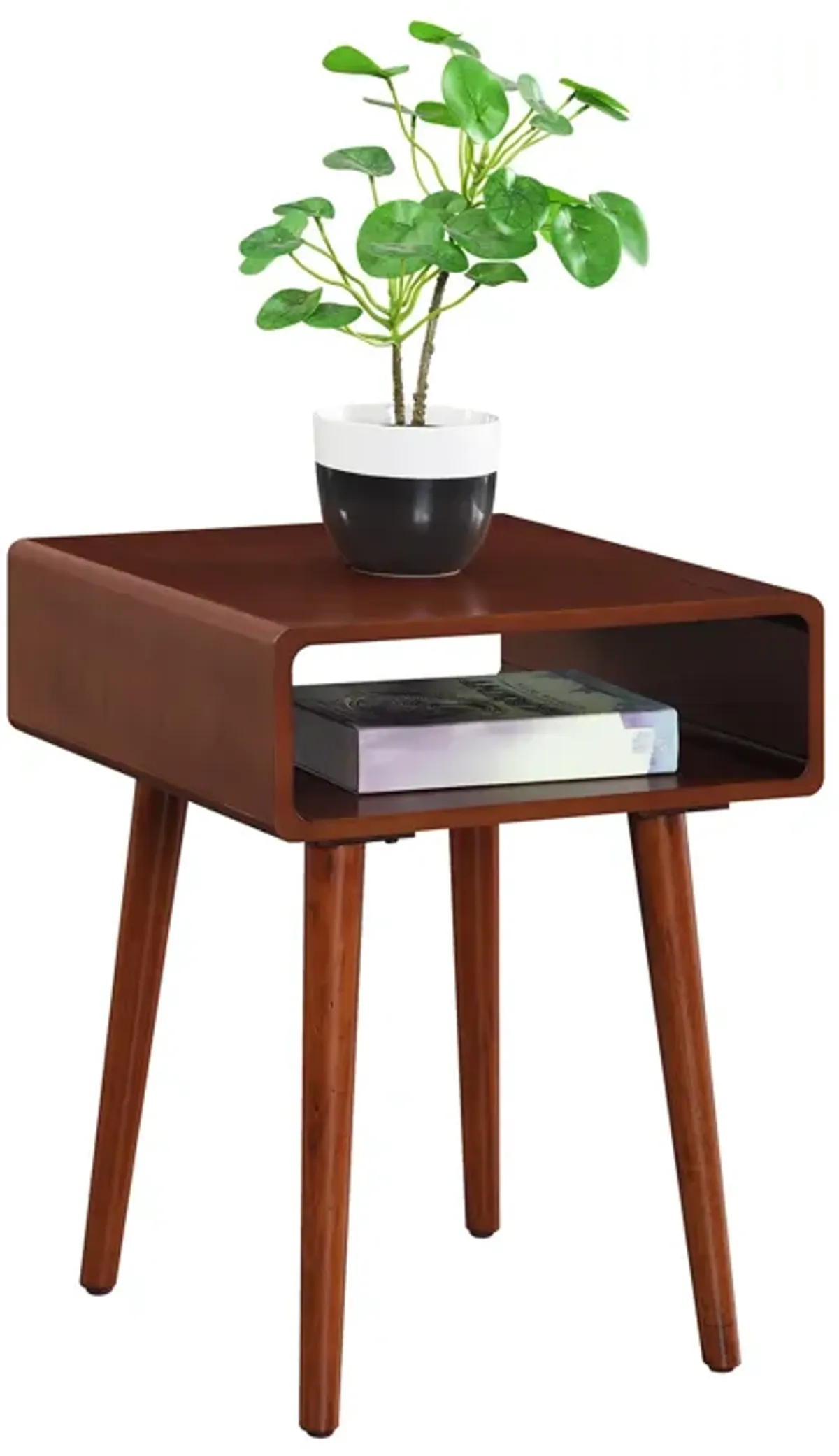 Convenience Concepts Napa End Table with Shelf, Mahogany