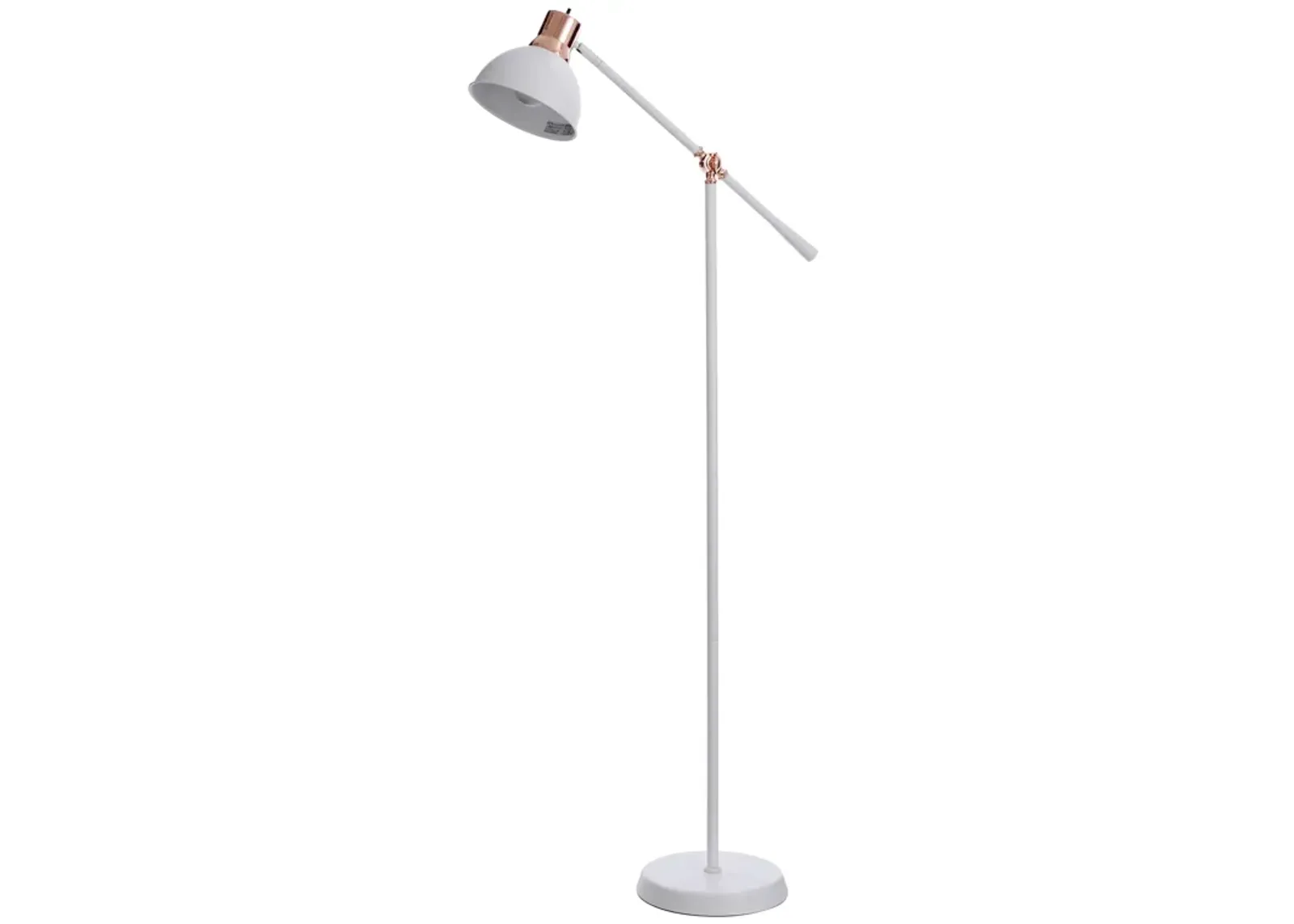 Copper & White Floor Lamp