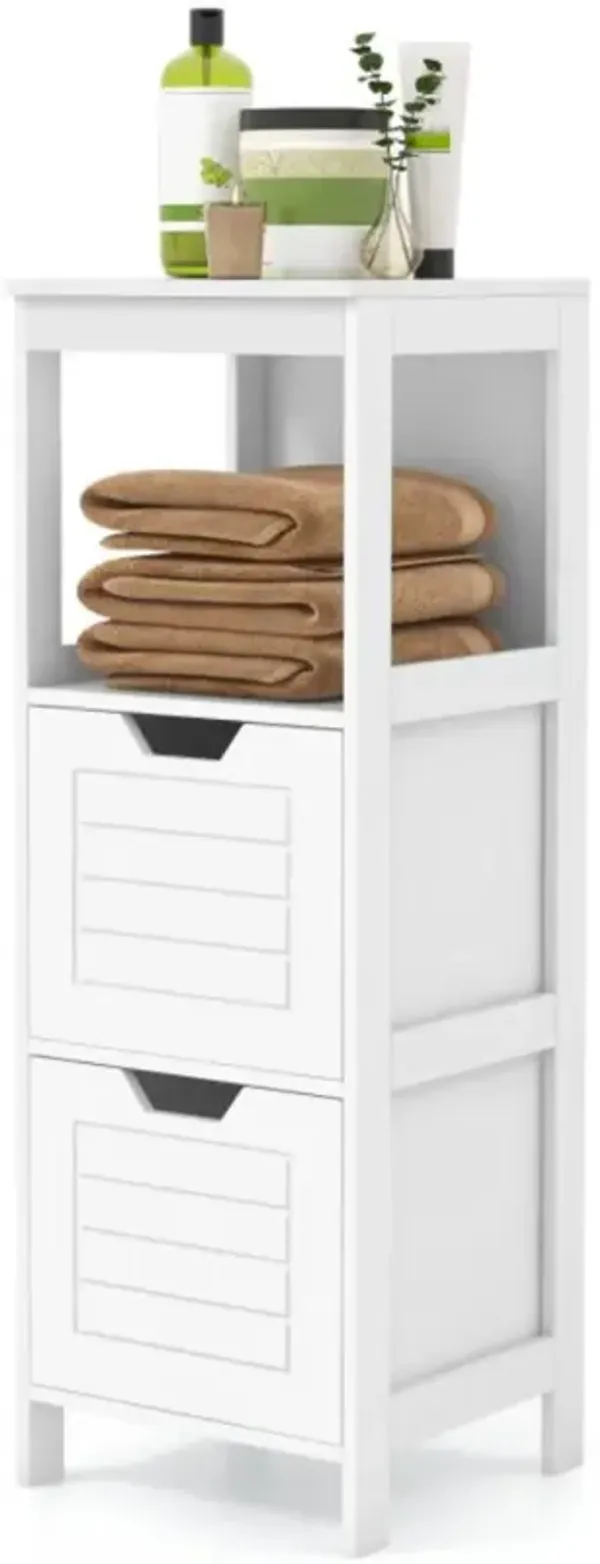 Hivvago Bathroom Wooden Floor Cabinet Multifunction Storage Rack Stand Organizer