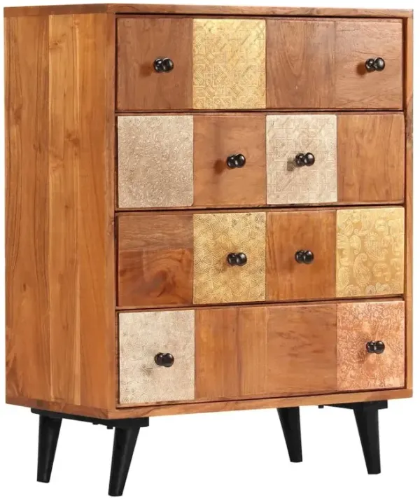 vidaXL Chest of Drawers 23.6x11.8x29.5 Solid Acacia Wood, 247681