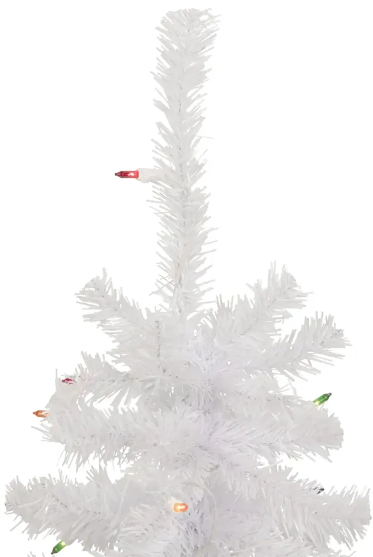 2' Lighted Woodbury White Pine Slim Artificial Christmas Tree  Multi Lights