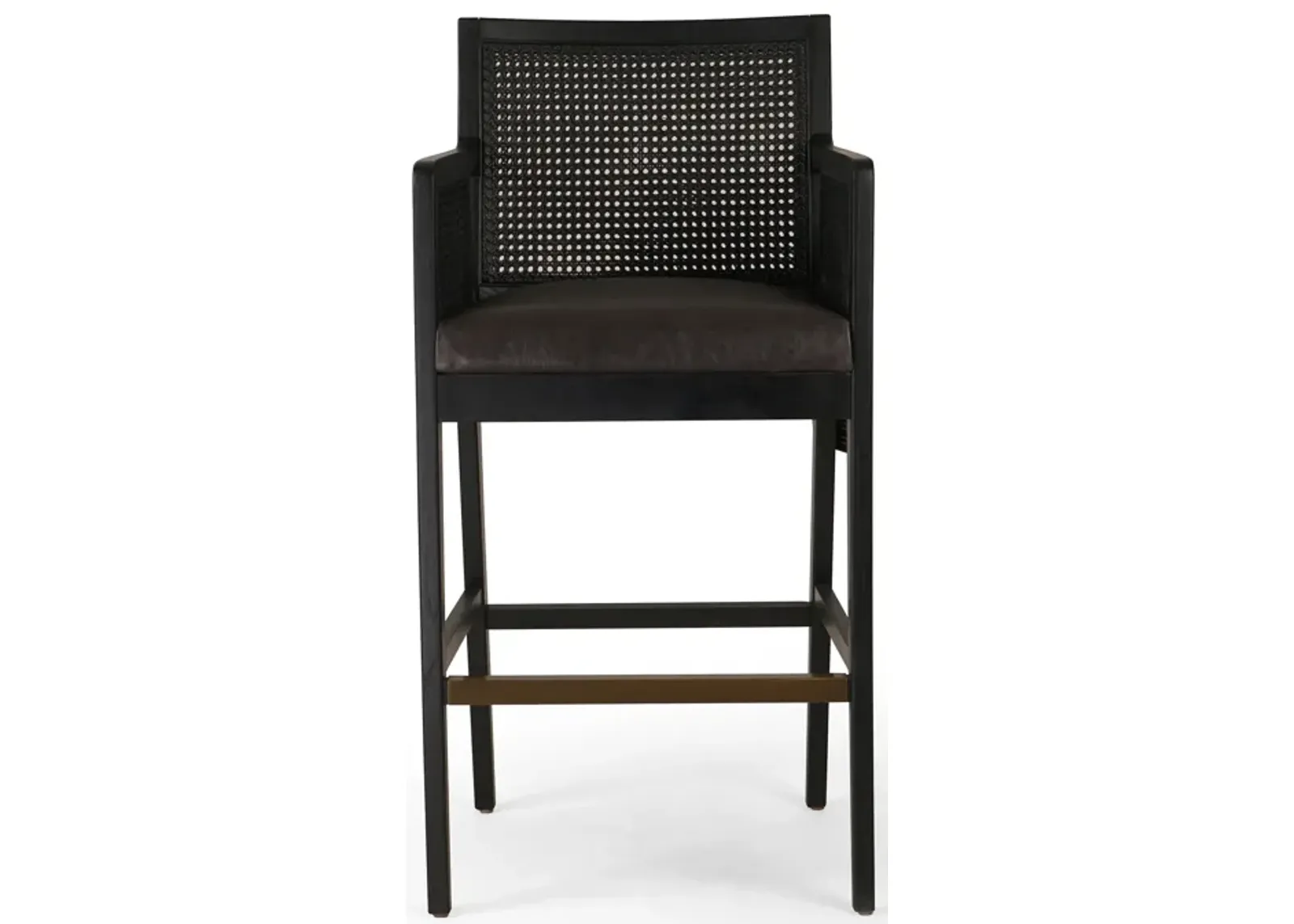 Antonia Cane Arm Counter Stool in Ebony