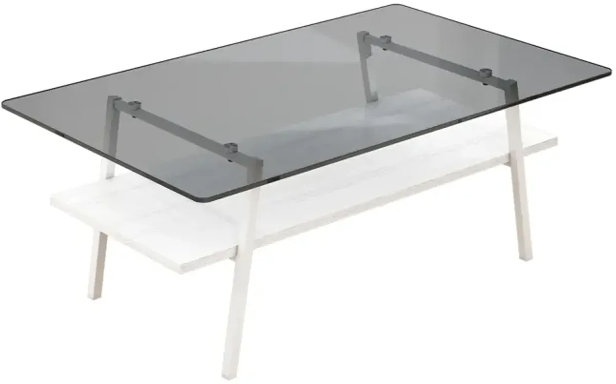 Modern Gray Glass Coffee Table