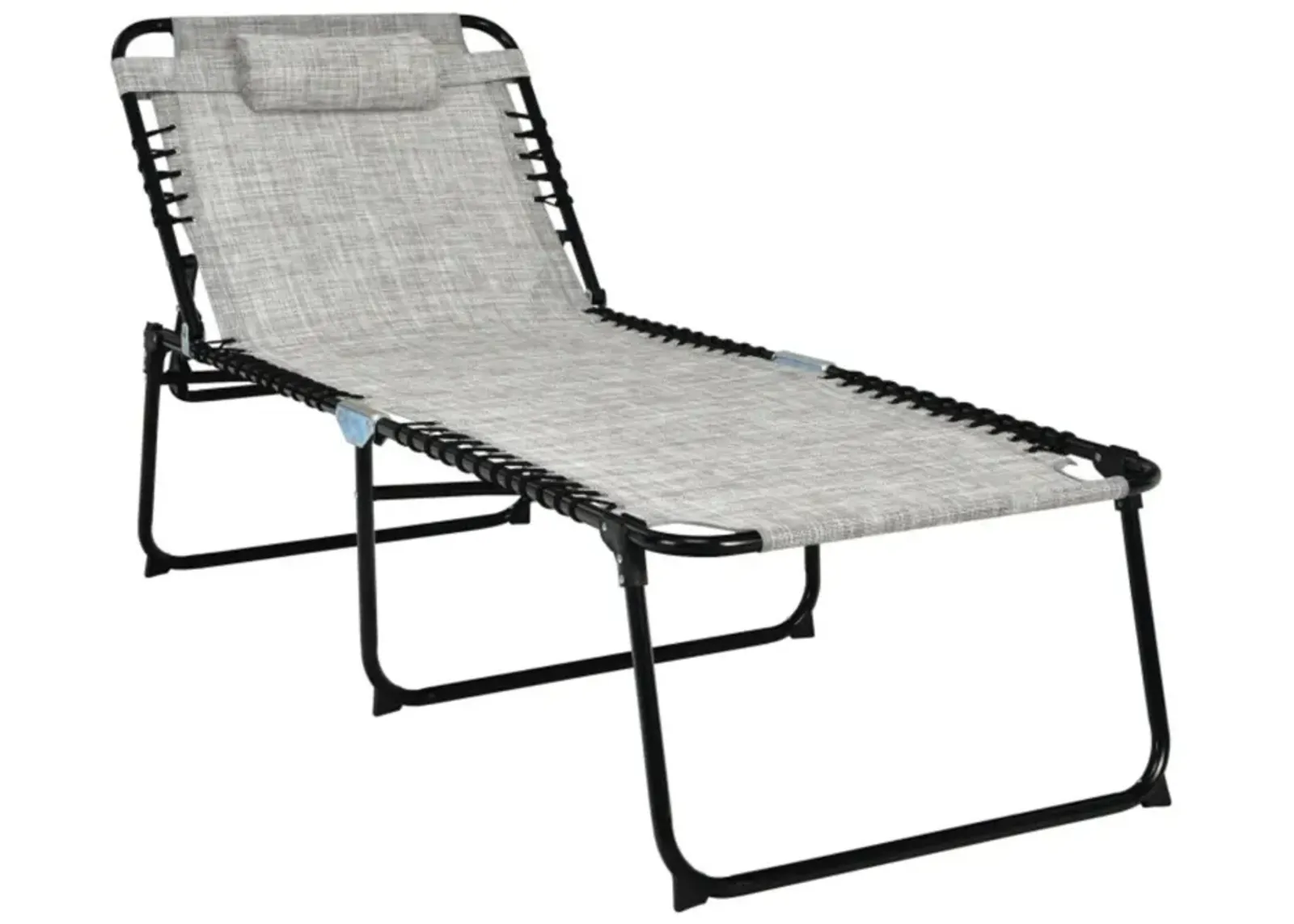 Hivvago 4 Position Folding Lounge Chaise with Adjustable Backrest and Footrest