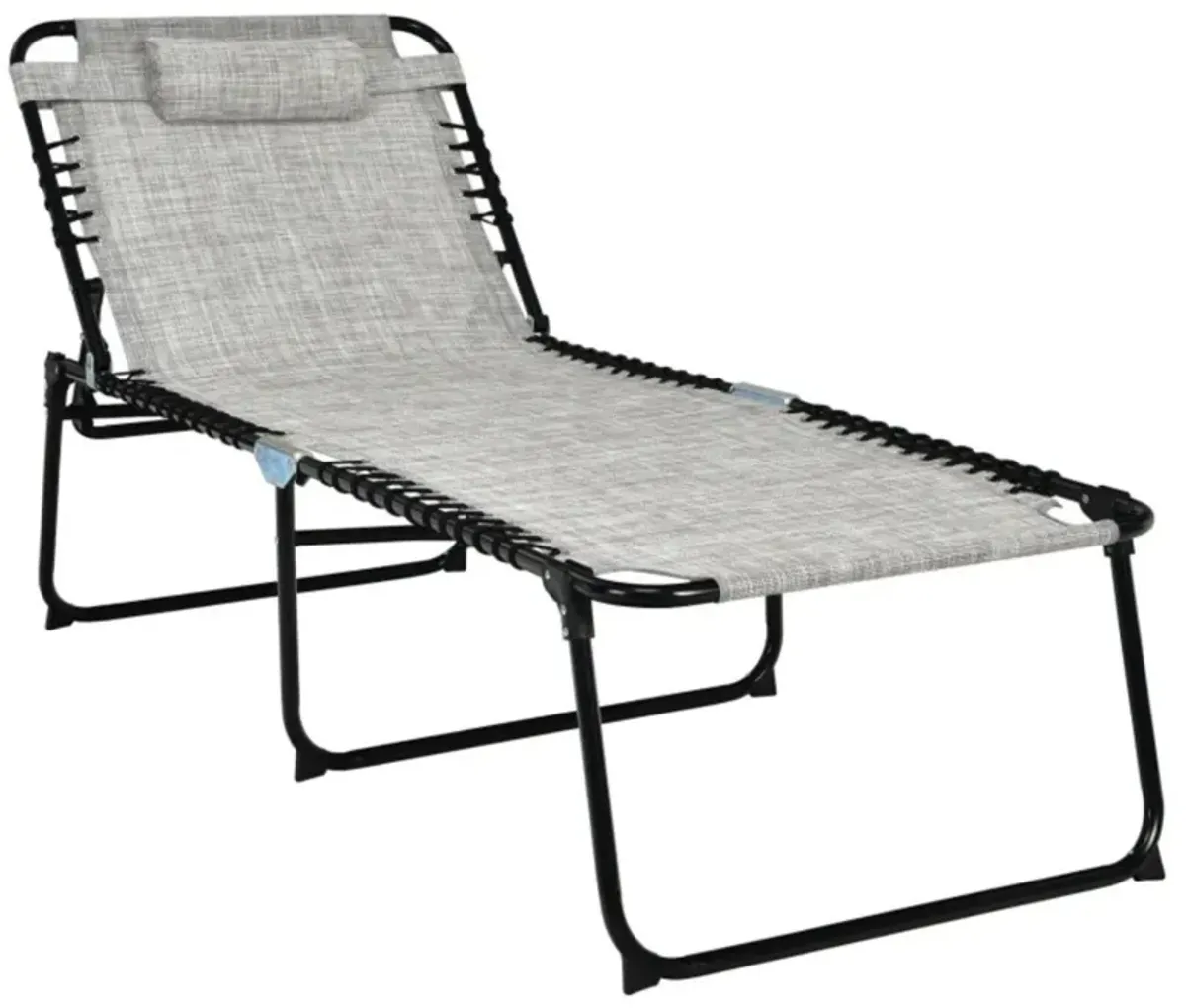 Hivvago 4 Position Folding Lounge Chaise with Adjustable Backrest and Footrest