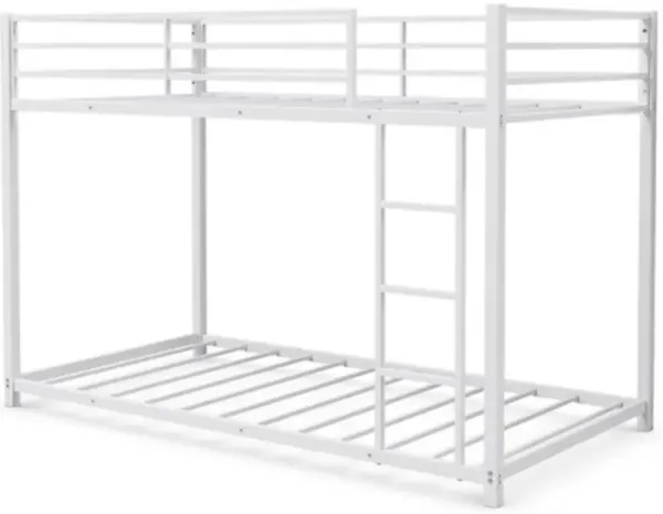 Low Profile Modern Metal Bunk Bed – Space-Saving and Sleek Design