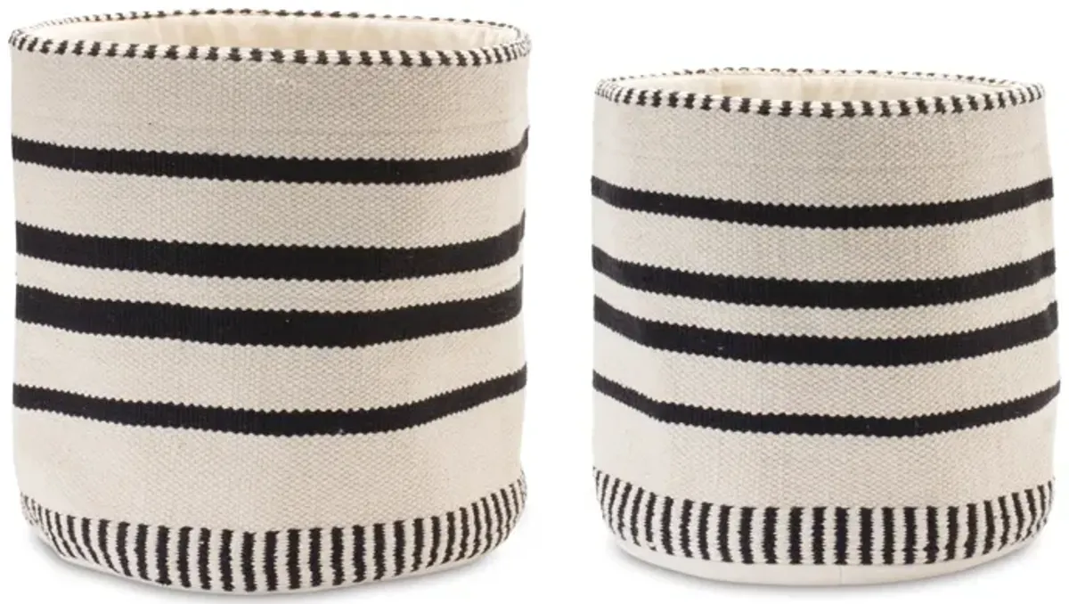 Basket Set of 2 - Stylish and Functional Storage Bins for Home Organization