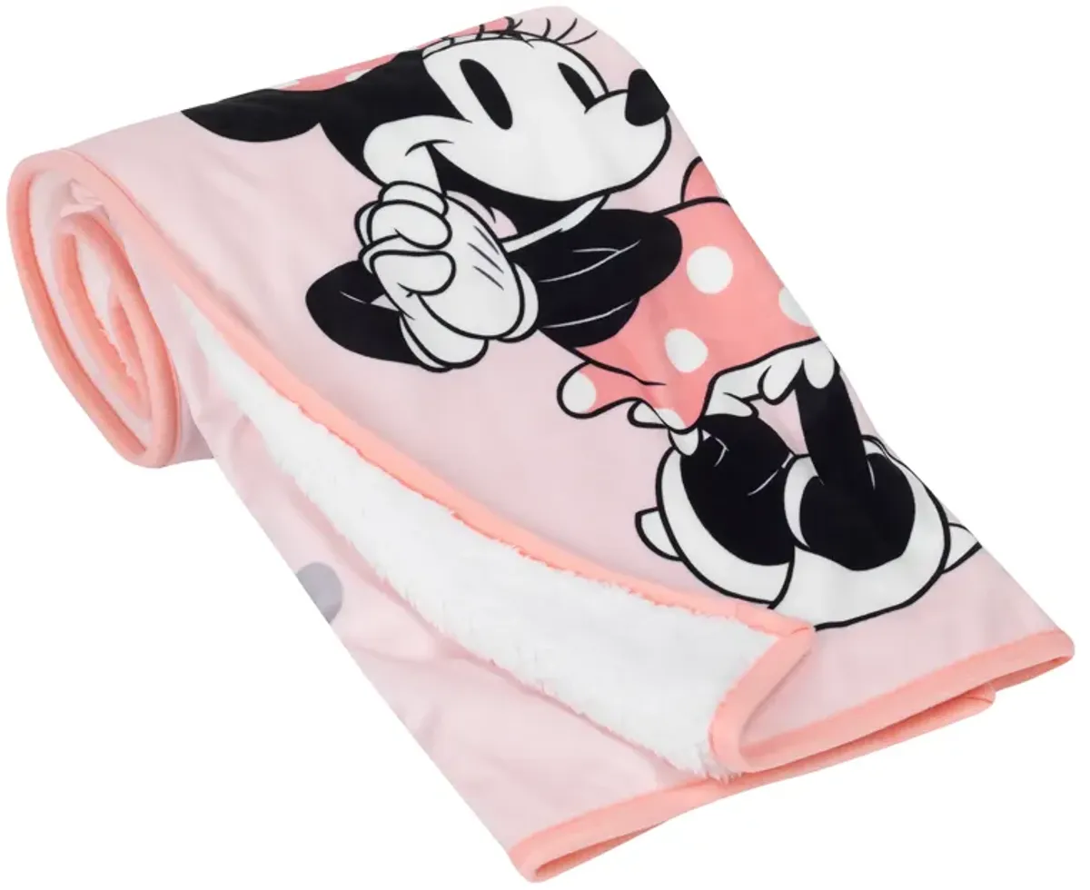 Lambs & Ivy MINNIE MOUSE Picture Perfect Baby Blanket - Pink, Animals, Disney