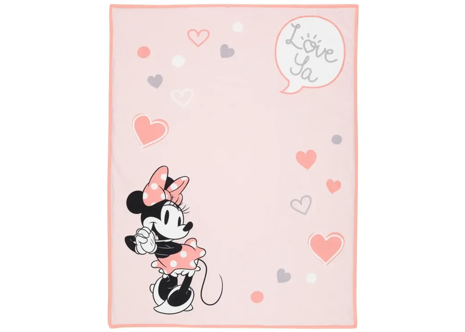 Lambs & Ivy MINNIE MOUSE Picture Perfect Baby Blanket - Pink, Animals, Disney