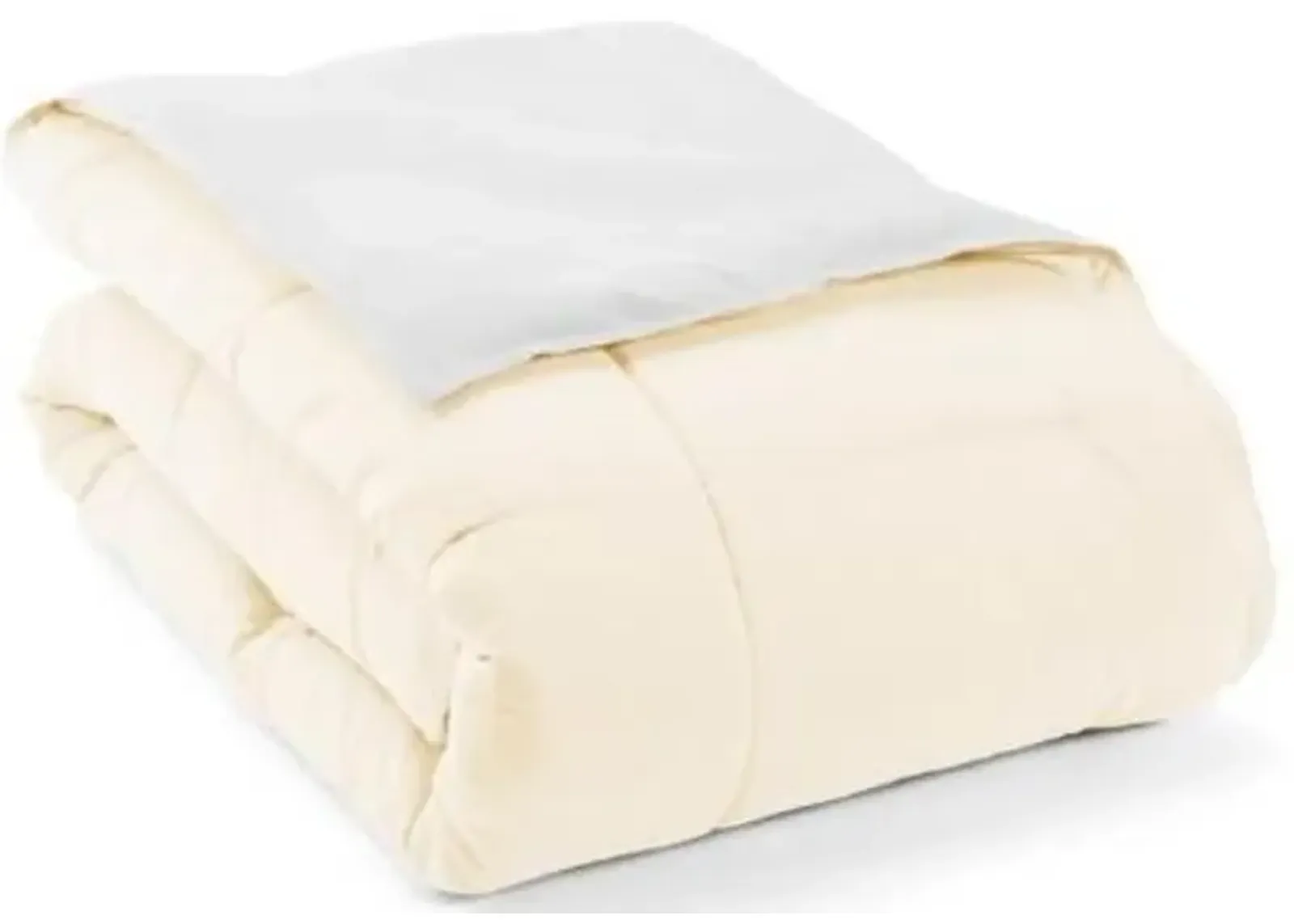 Hivvago Full/Queen size 3 Piece Microfiber Reversible Comforter Set in White and Cream