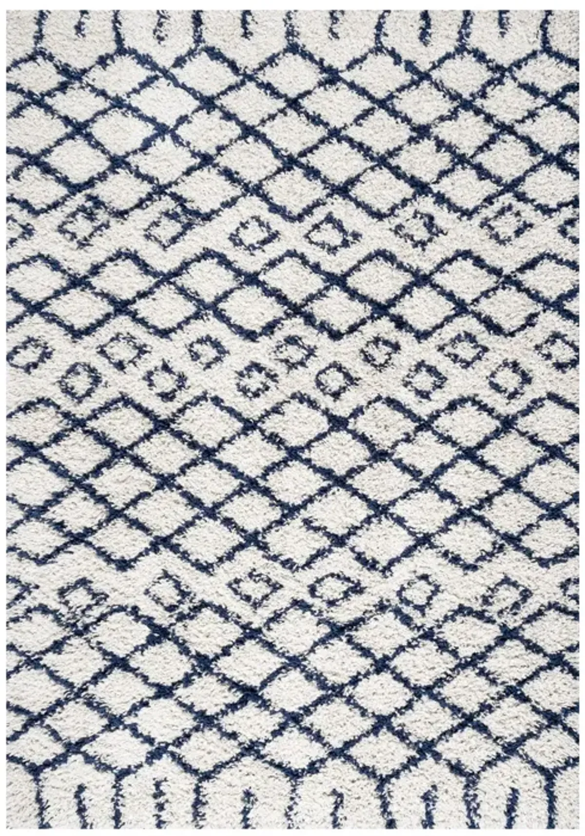 Algaida Moroccan Diamond Shag Area Rug