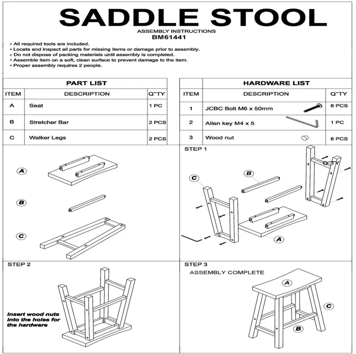 Wooden Frame Saddle Seat Counter Height Stool with Angled Legs, Brown-Benzara