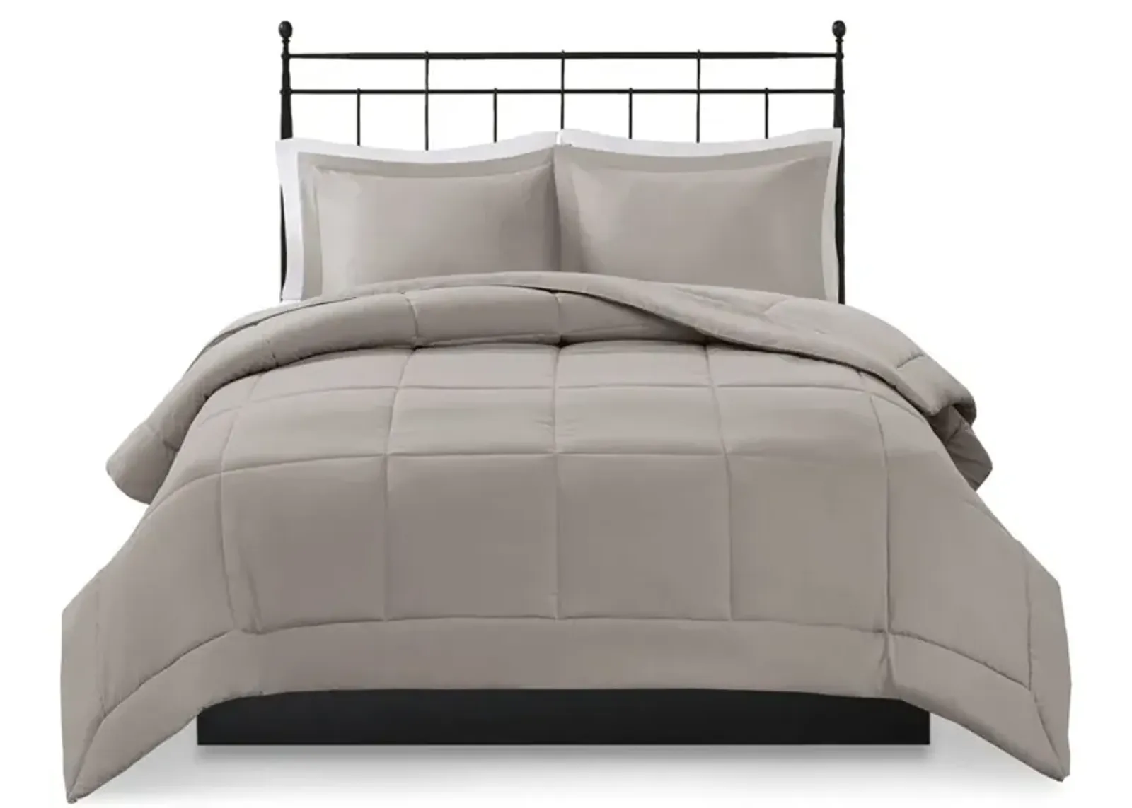 Gracie Mills Jacquelyn Ultra Soft Solid Microcell Down Alternative Comforter Set