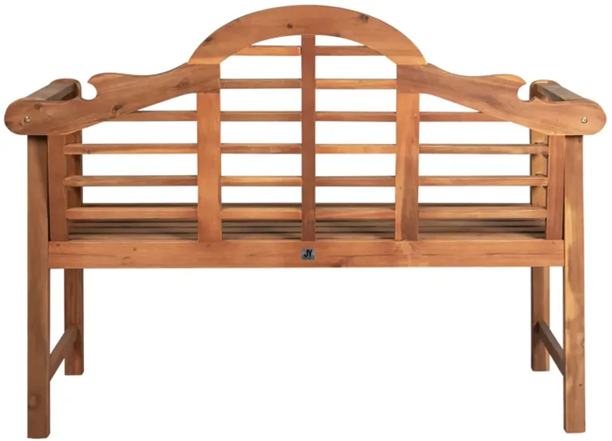 Lutyens Arched Acacia Wood Outdoor Garden Patio Bench