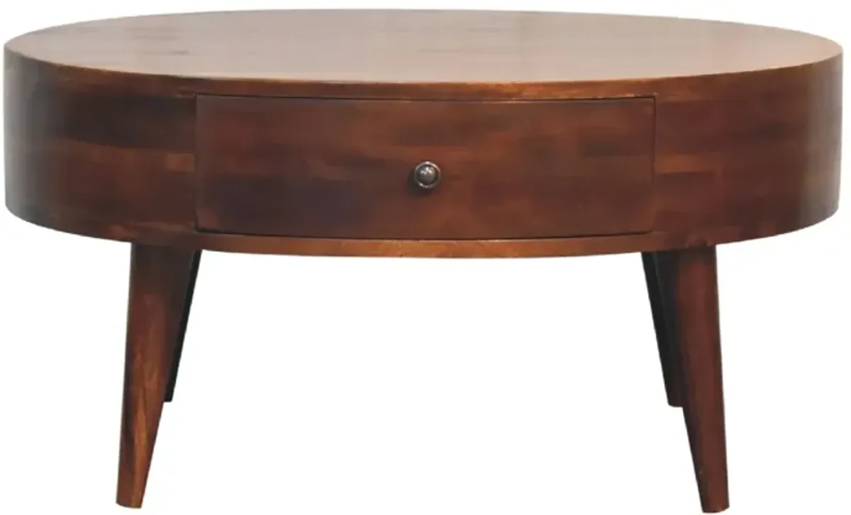 Odyssey Solid Wood 2 Drawer Chestnut Coffee Table