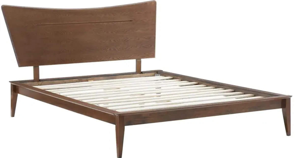 Modway - Astra Queen Wood Platform Bed Walnut