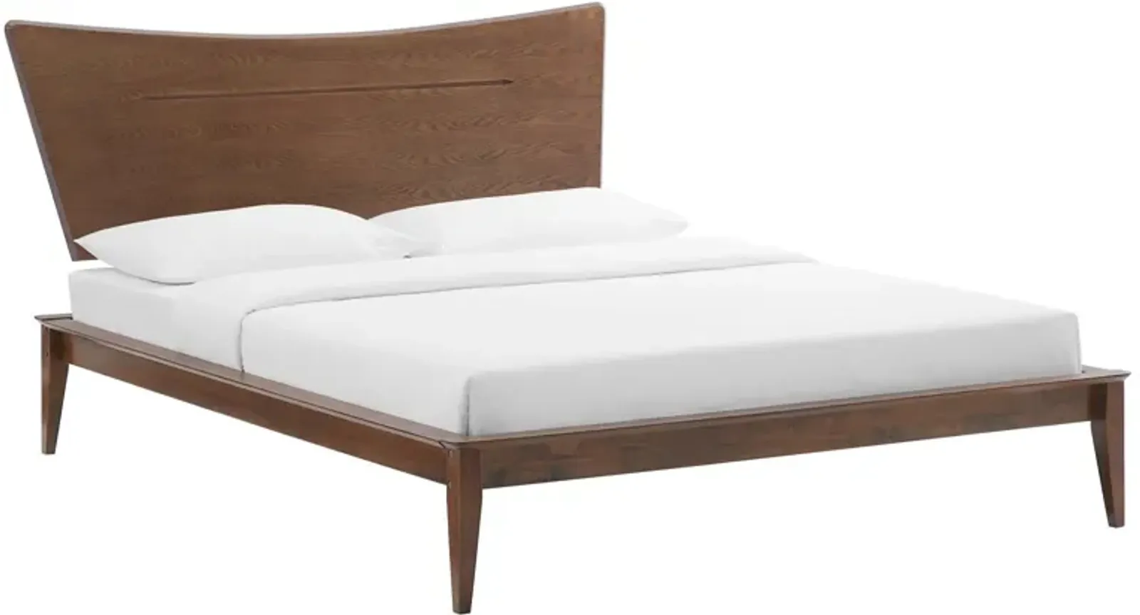 Modway - Astra Queen Wood Platform Bed Walnut