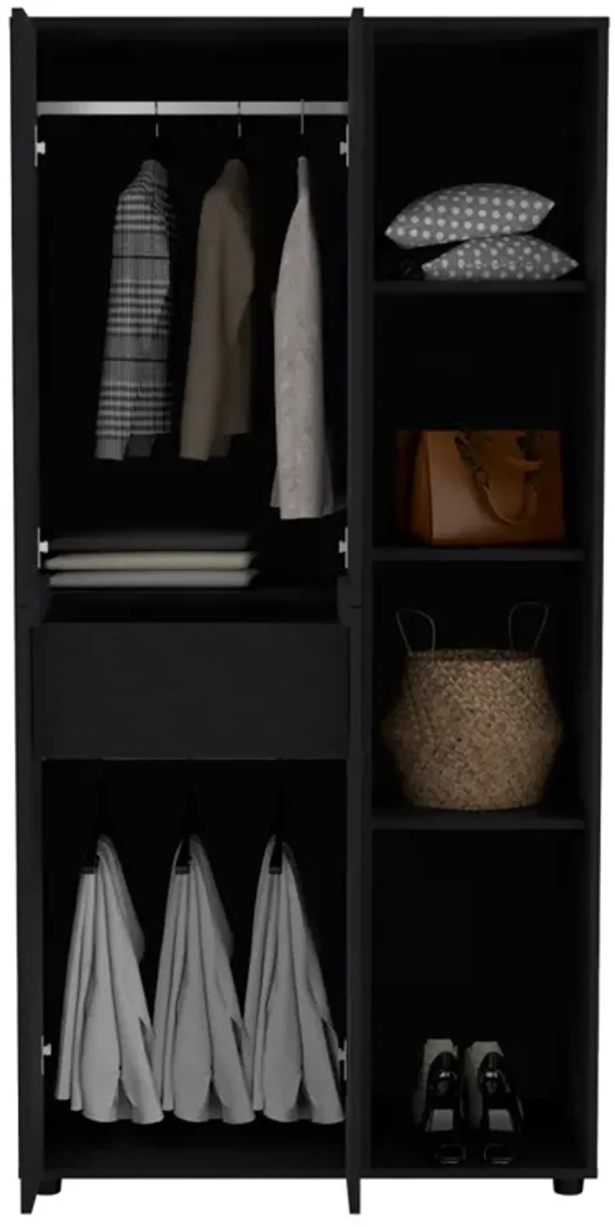 Armoire Boise, Bedroom, Black