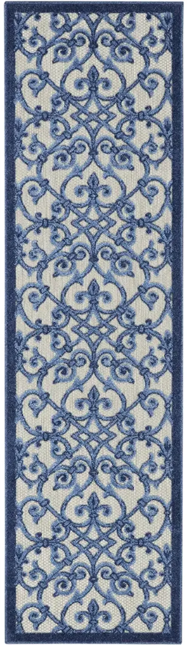 Aloha ALH21 Gray/Blue 2'3" x 10' Rug