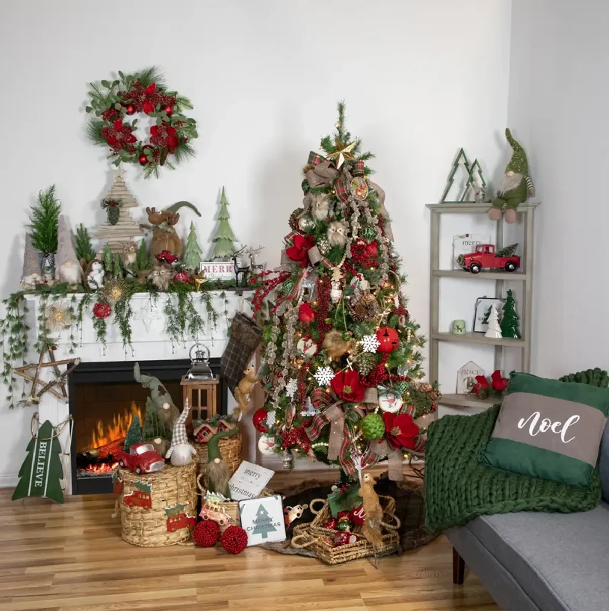 4' White Snowflakes on Jute Rope Hanging Christmas Garland