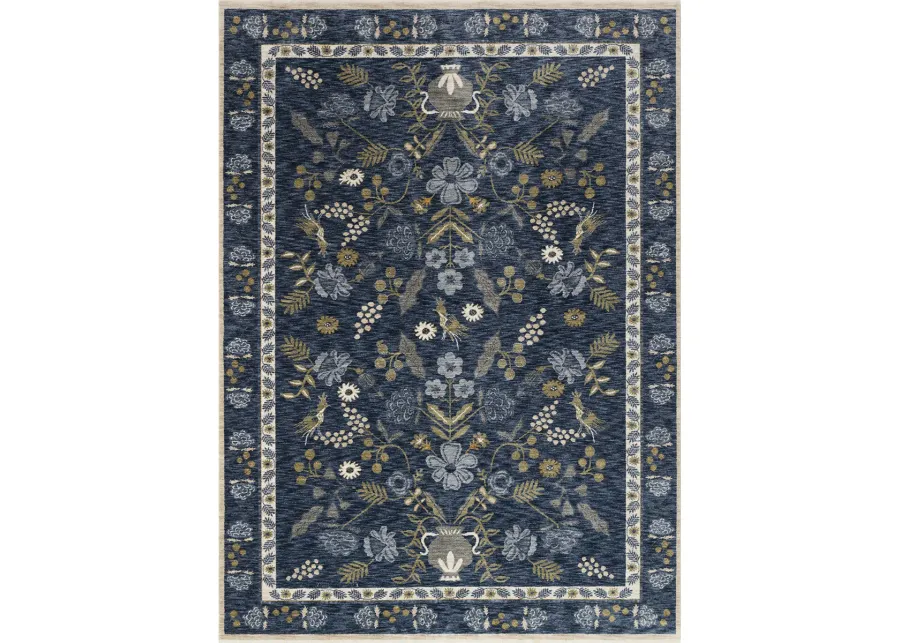 Kismet KIS03 Navy 3'7" x 5'2" Rug by Rifle Paper Co.