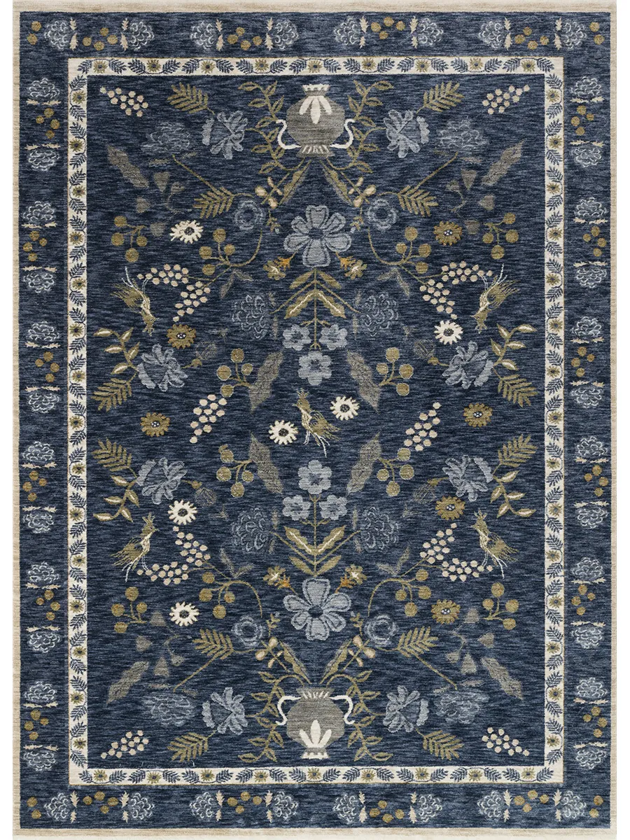 Kismet KIS03 Navy 3'7" x 5'2" Rug by Rifle Paper Co.