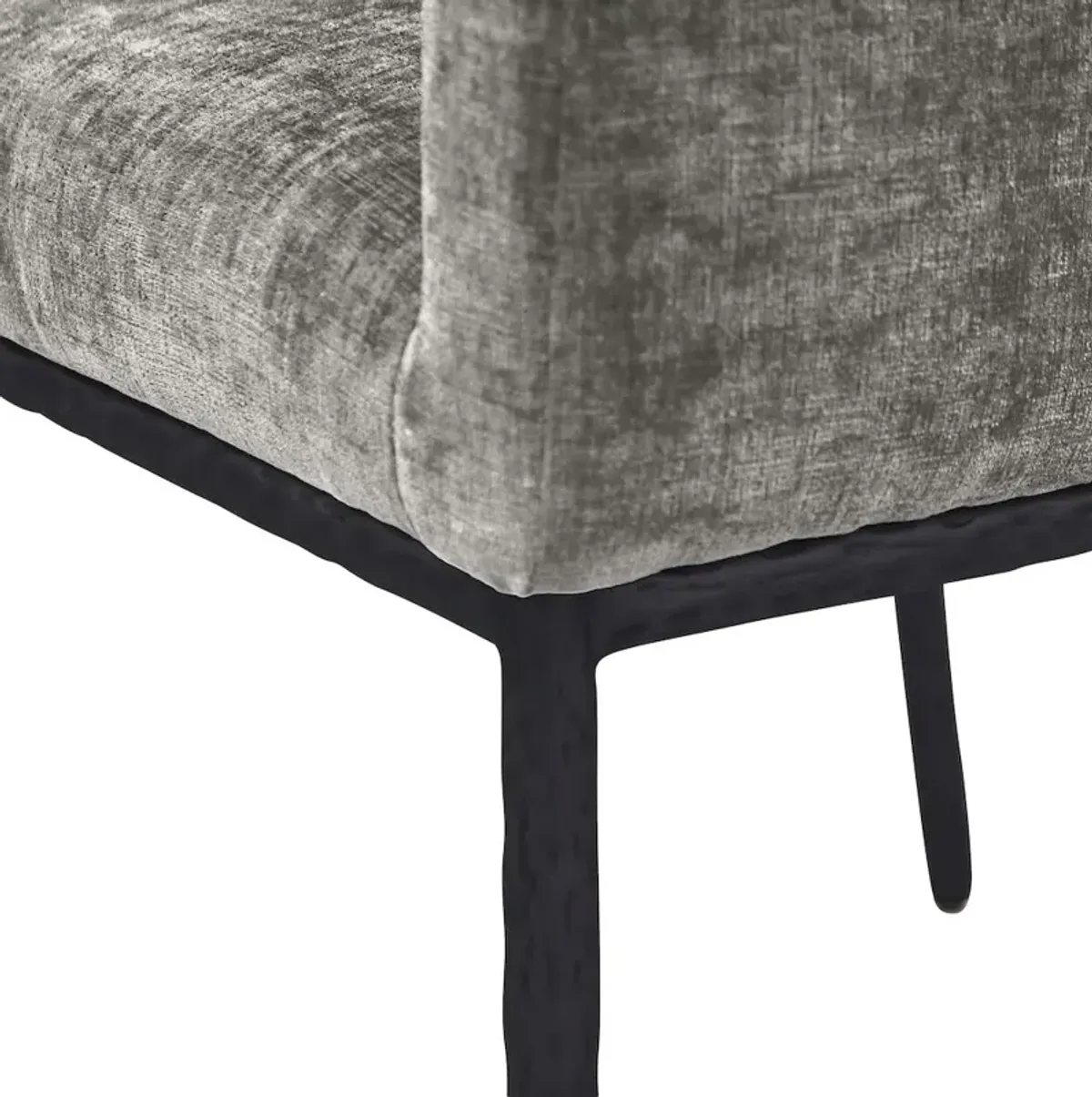 Meridian Furniture Reeves Grey Chenille Fabric Dining Chair, Set of 2