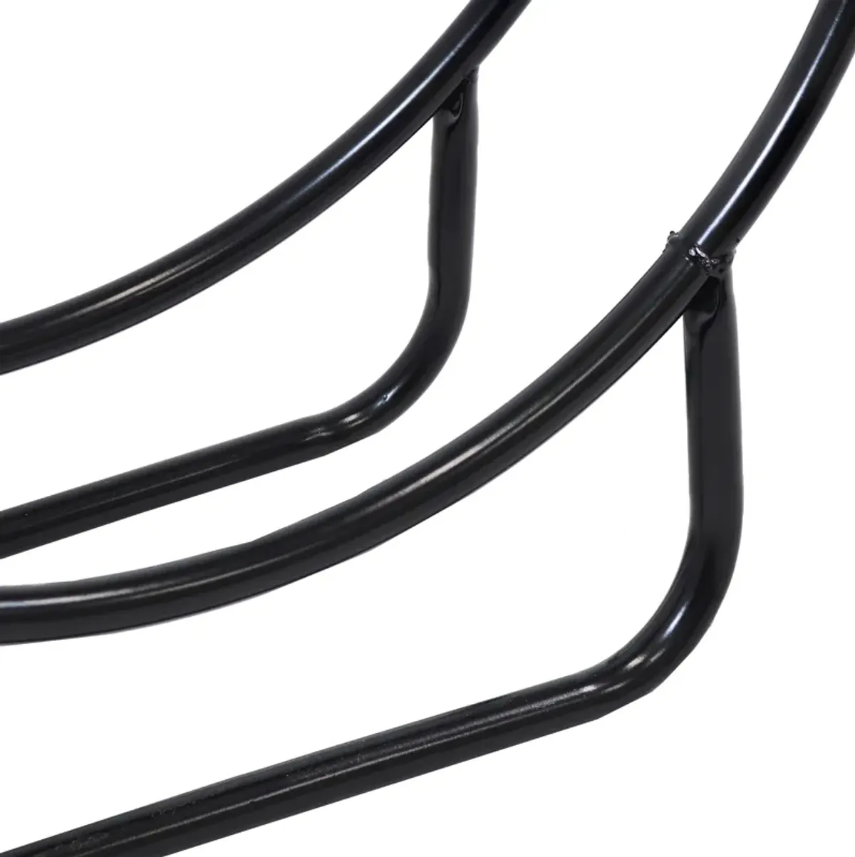 Sunnydaze Powder-Coated Steel Firewood Log Hoop Rack with Black Cover