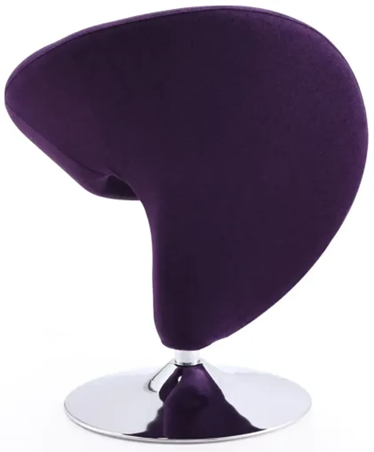 Curl Purple Swivel Accent Chair
