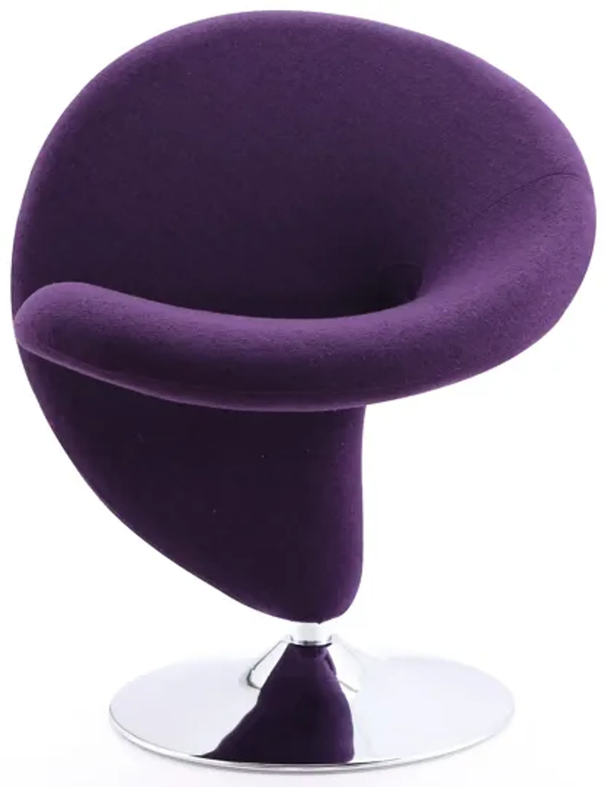Curl Purple Swivel Accent Chair Mathis Home | Furniture.com