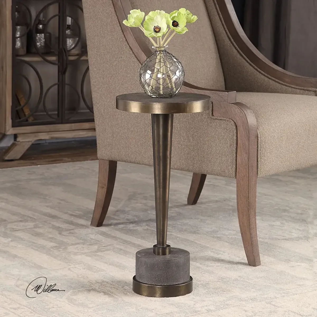 Uttermost Masika Bronze Accent Table