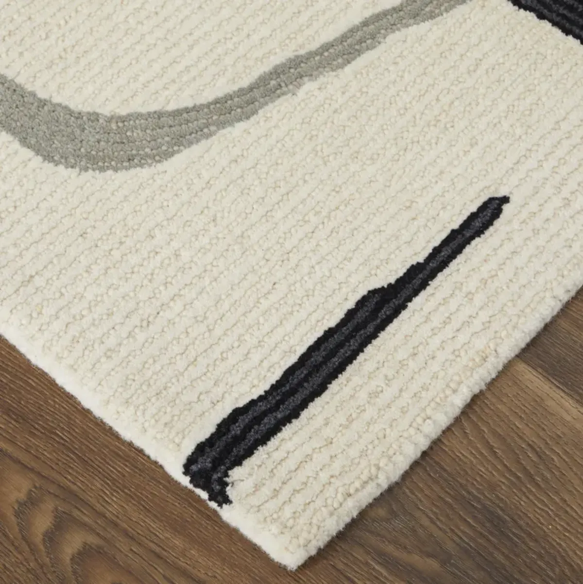 Maguire 8905F Ivory/Gray/Black 2' x 3' Rug