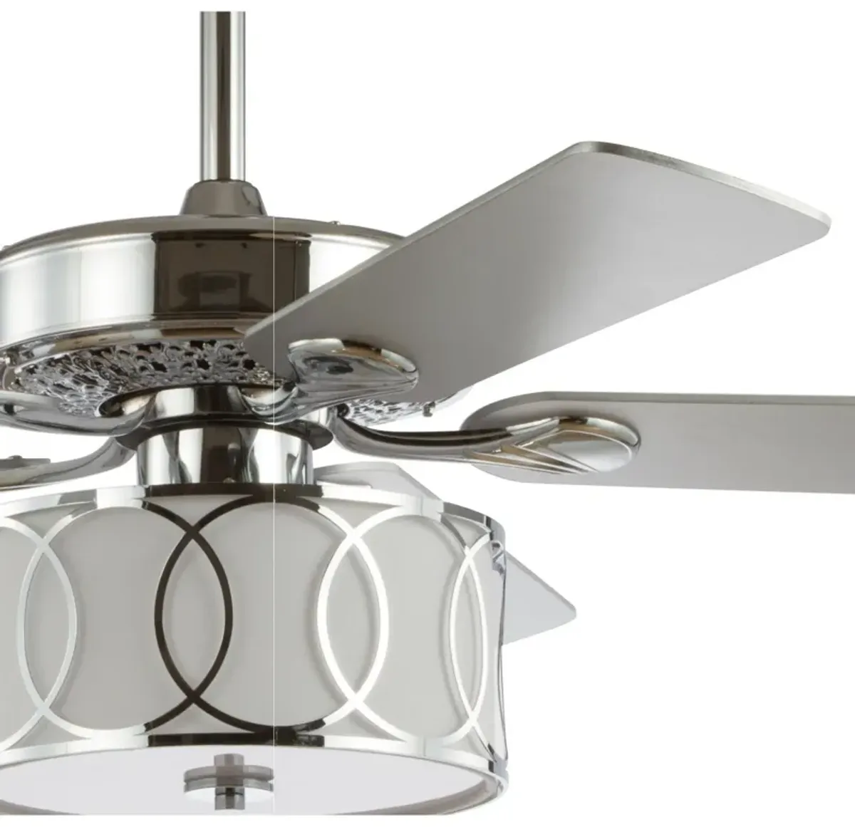 Circe Transitional Glam Drum Shade LED Ceiling Fan with Remote