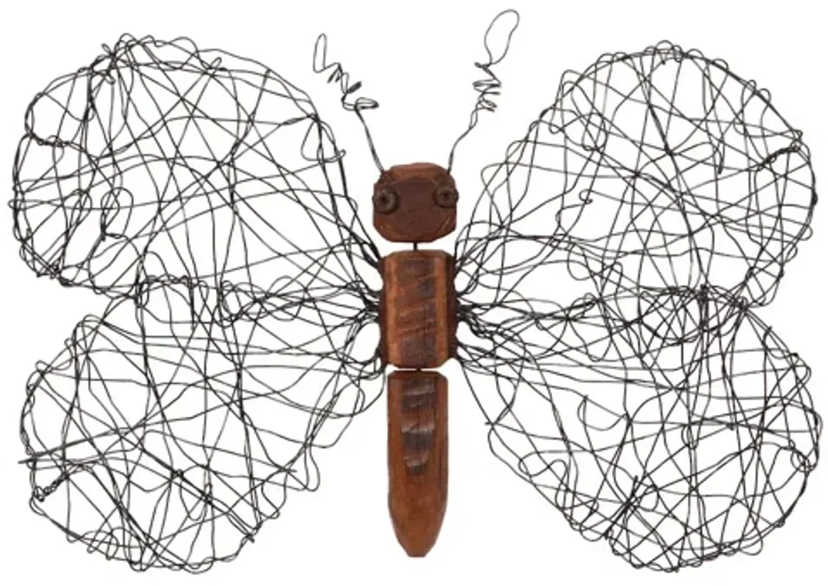 Wire Wing Butterfly Medium Wall Art