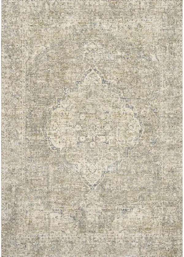Revere Granite/Blue 7'10" x 7'10" Round Area Rug