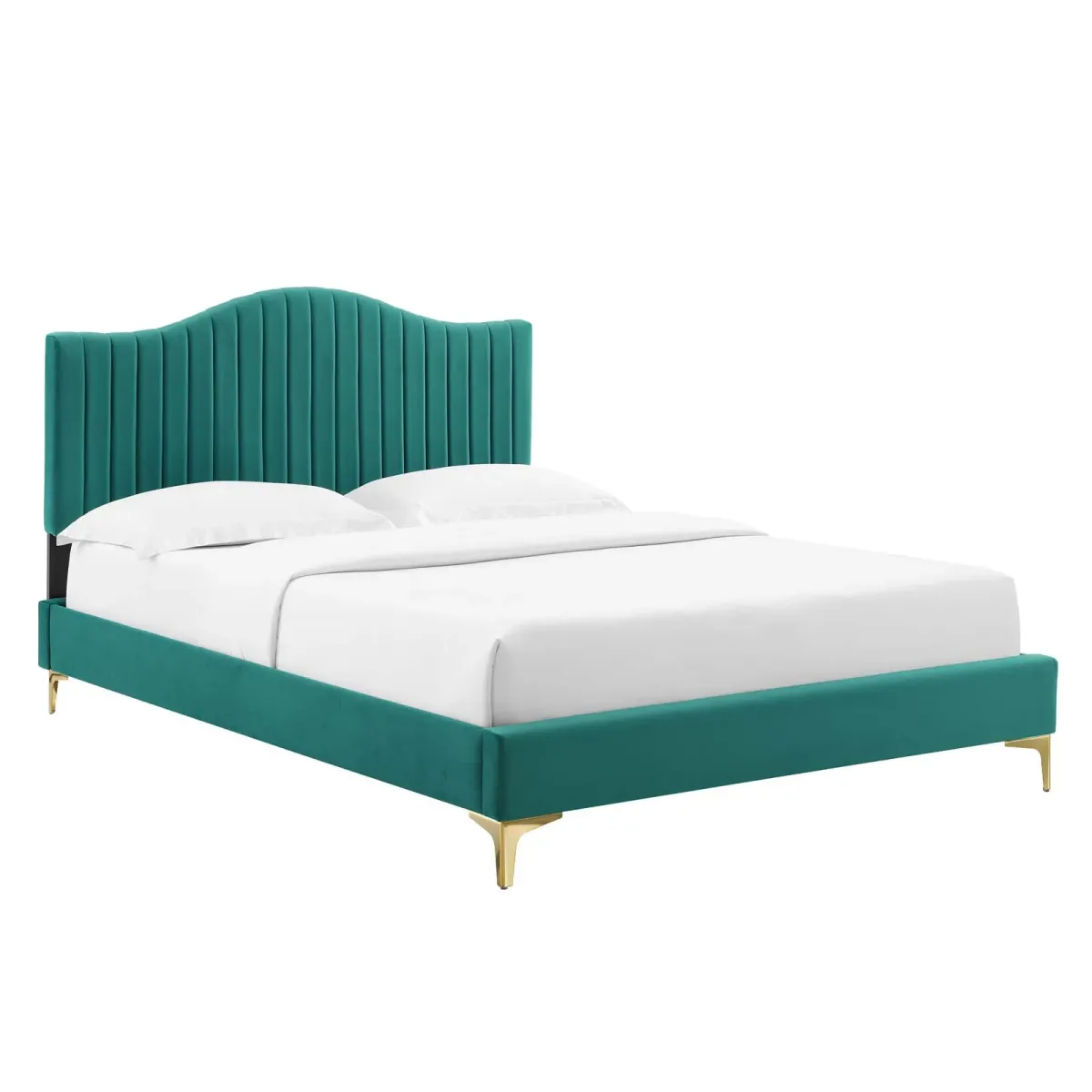 Modway - Juniper Channel Tufted Performance Velvet Queen Platform Bed