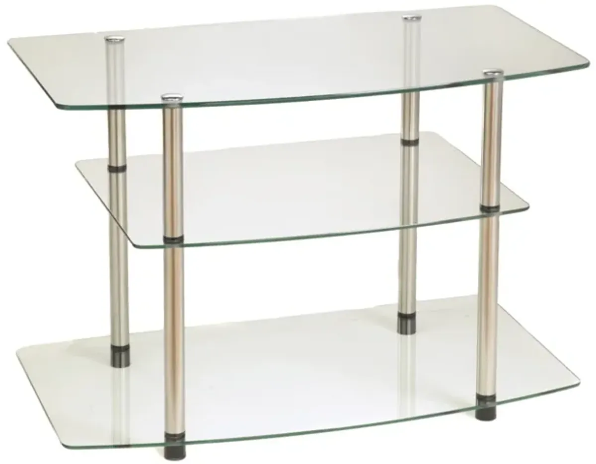 Convenience Concepts Designs2Go Classic Glass 3 Tier TV Stand