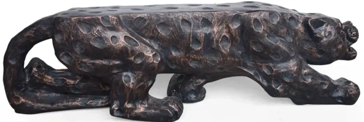 Exquisite Leopard Bench Antique Copper Oasis for Your Patio