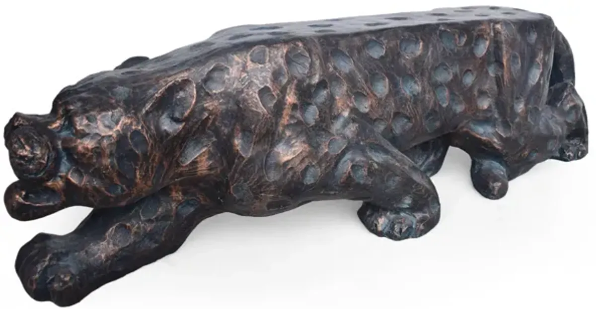 Exquisite Leopard Bench Antique Copper Oasis for Your Patio