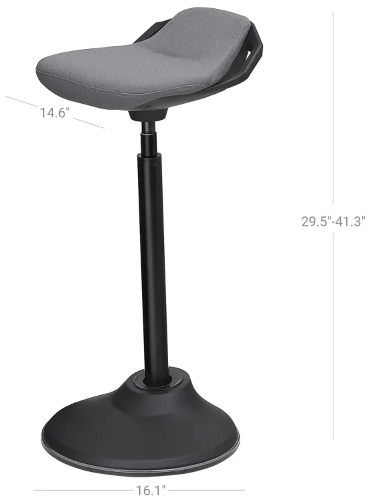 Ergonomic Standing Stool with Adjustable Height (24.8"-34.6") - Swivel Chair with Anti-Slip Pad