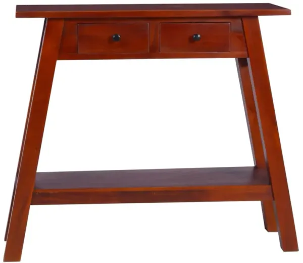 vidaXL Console Table Classical Brown 35.4"x11.8"x29.5" Solid Mahogany Wood