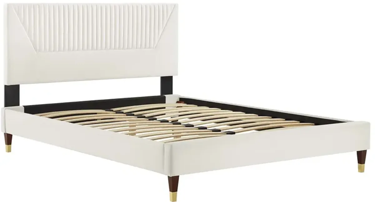 Modway - Yasmine Channel Tufted Performance Velvet King Platform Bed